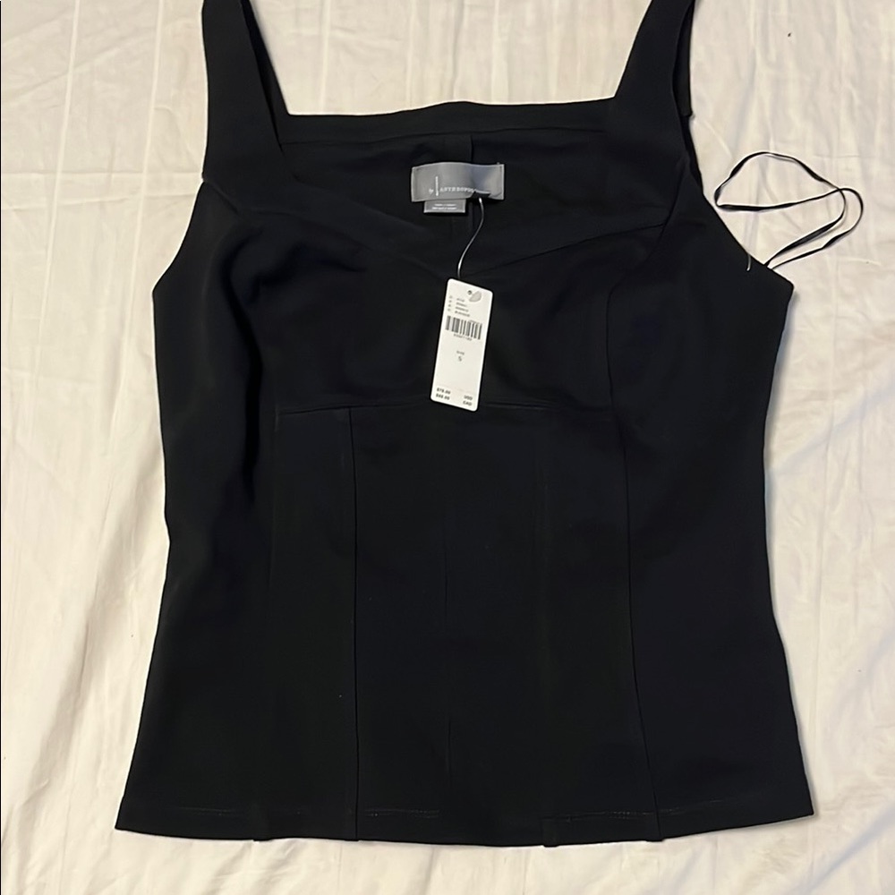 Anthropologie Fitted Black Top